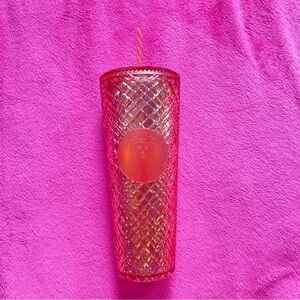 STARBUCKS NWT Venti Peachy Pink Iridescent Faceted Cup